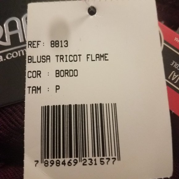 Burgundy Lace Bell-Sleeve V-Neck Knit Top Size S - Picture 12 of 13